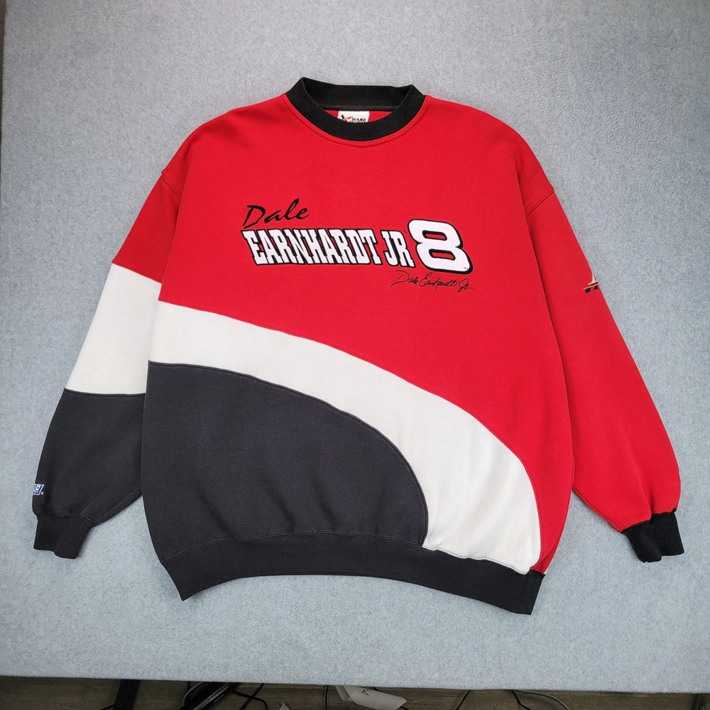 Chase Authentics NASCAR Sweatshirt Mens XXL Red Dale Earnhardt Jr #8 Colorblock